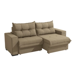 Sofá Retrátil 2 Lugares 235cm Kappesberg Dorian S229-2-A085 Areia SE