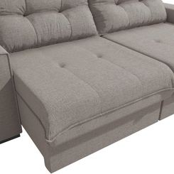 Sofá Retrátil 2 Lugares 235cm Kappesberg Dorian S229-2-A077 Gelo SE