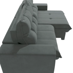 Sofá Retrátil 2 Lugares 235cm Kappesberg Dorian S229-2-A050 Titânio SE