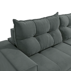 Sofá Retrátil 2 Lugares 235cm Kappesberg Dorian S229-2-A050 Titânio SE