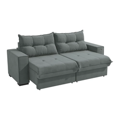 Sofá Retrátil 2 Lugares 235cm Kappesberg Dorian S229-2-A050 Titânio SE