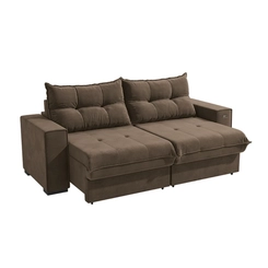 Sofá Retrátil 2 Lugares 235cm Kappesberg Dorian S229-2-A033 Marrom SE