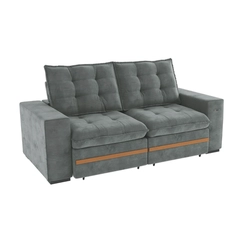 Sofá Retrátil 2 Lugares 235cm Kappesberg Vitto S223-2-A050 Titânio SE