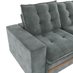 Sofá Retrátil 2 Lugares 235cm Kappesberg Vitto S223-2-A050 Titânio SE