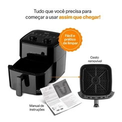 Fritadeira Elétrica Airfryer 4,2L 1.350W Multilaser GO253 Preta