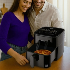 Fritadeira Elétrica Airfryer 4,2L 1.350W Multilaser GO253 Preta