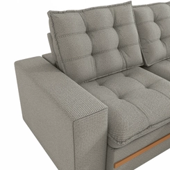 Sofá Retrátil 2 Lugares 235cm Kappesberg Vitto S223-2-A074 Mescla Cinza/Branco SE