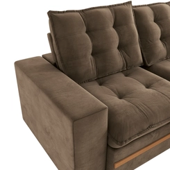 Sofá Retrátil 2 Lugares 235cm Kappesberg Vitto S223-2-A033 Marrom SE