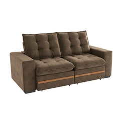 Sofá Retrátil 2 Lugares 235cm Kappesberg Vitto S223-2-A033 Marrom SE
