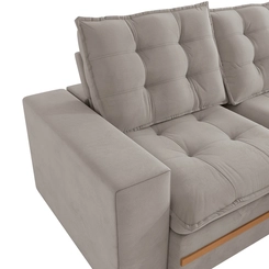 Sofá Retrátil 2 Lugares 235cm Kappesberg Vitto S223-2-A027 Cinza Claro SE