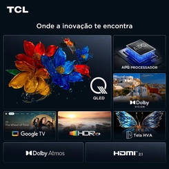 Smart TV 75'' TCL Advanced 4K QLED 75T6C Preto Bivolt
