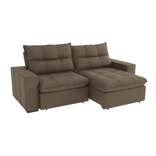 Sofá Retrátil 4 Lugares 260cm Kappesberg Kairo S219-2-A082 Taupe SE