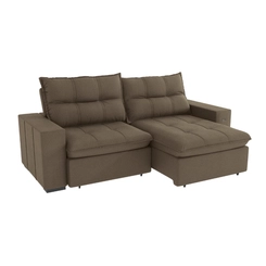Sofá Retrátil 4 Lugares 260cm Kappesberg Kairo S219-2-A082 Taupe SE