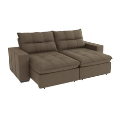 Sofá Retrátil 4 Lugares 260cm Kappesberg Kairo S219-2-A082 Taupe SE