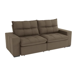 Sofá Retrátil 4 Lugares 260cm Kappesberg Kairo S219-2-A082 Taupe SE