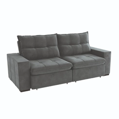 Sofá Retrátil 4 Lugares 260cm Kappesberg Kairo S219-2-A050 Titânio SE