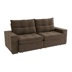Sofá Retrátil 4 Lugares 260cm Kappesberg Kairo S219-2-A033 Marrom SE
