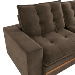 Sofá Retrátil 4 Lugares 260cm Kappesberg Vitto S218-2-A033 Marrom SE