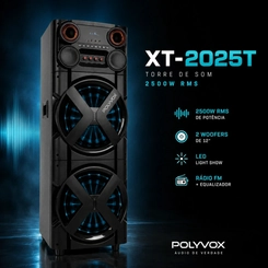 Caixa de Som Amplificada Polyvox XT2025T Preto Bivolt