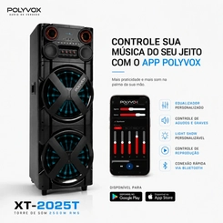 Caixa de Som Amplificada Polyvox XT2025T Preto Bivolt