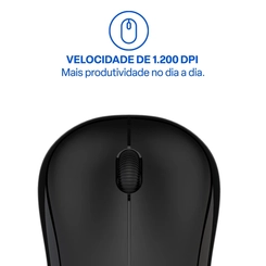 Mouse Sem Fio Design Ergonômico Multilaser MO651 Preto