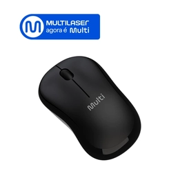 Mouse Sem Fio Design Ergonômico Multilaser MO651 Preto