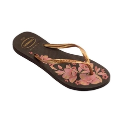 Chinelo Feminino Havaianas Slim Organic 4132823 Marrom Café