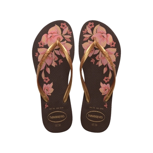 Chinelo Feminino Havaianas Slim Organic 4132823 Marrom Café