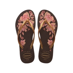 Chinelo Feminino Havaianas Slim Organic 4132823 Marrom Café