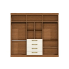 Guarda-Roupa 6 Portas 4 Gavetas Kappesberg T594 Canela/Off White SE