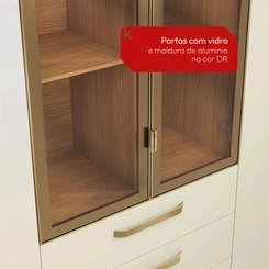 Guarda-Roupa 6 Portas 4 Gavetas Kappesberg T594 Canela/Off White SE