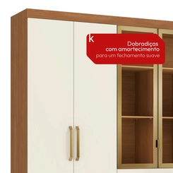 Guarda-Roupa 6 Portas 4 Gavetas Kappesberg T594 Canela/Off White SE