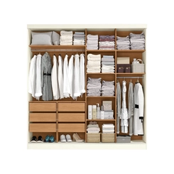 Guarda-Roupa 2 Portas 6 Gavetas Kappesberg T592 Off White/Canela SE