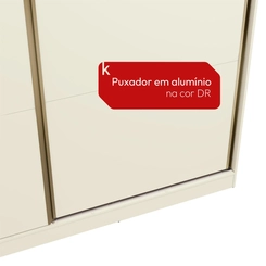 Guarda-Roupa 2 Portas 6 Gavetas Kappesberg T592 Off White/Canela SE
