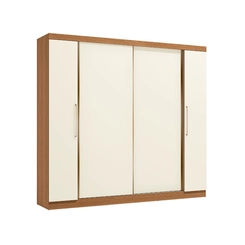 Guarda-Roupa 4 Portas 3 Gavetas Kappesberg T591 Canela/Off White SE
