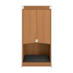 Armário Kappesberg Pet LI057 2P 74cm Canela/Branco SE