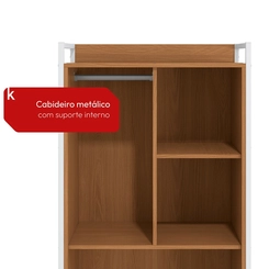Armário Kappesberg Pet LI057 2P 74cm Canela/Branco SE