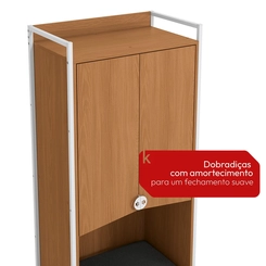 Armário Kappesberg Pet LI057 2P 74cm Canela/Branco SE