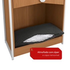 Armário Kappesberg Pet LI057 2P 74cm Canela/Branco SE