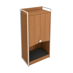 Armário Kappesberg Pet LI057 2P 74cm Canela/Branco SE