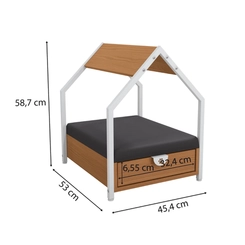 Cama Kappesberg Pet LI054 50x45x54 Canela/Branco SE