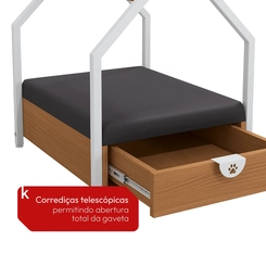 Cama Kappesberg Pet LI054 50x45x54 Canela/Branco SE