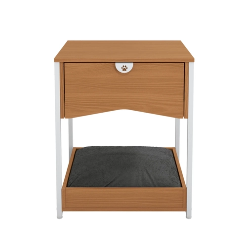 Mesa de Cabeceira Kappesberg Pet LI056 Canela/Branco SE