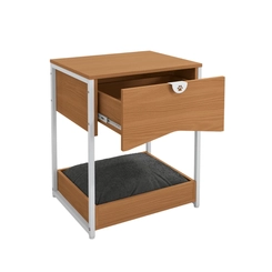 Mesa de Cabeceira Kappesberg Pet LI056 Canela/Branco SE