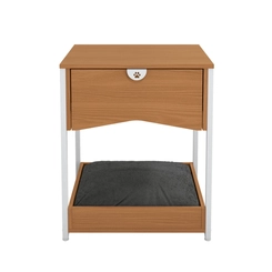 Mesa de Cabeceira Kappesberg Pet LI056 Canela/Branco SE