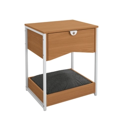 Mesa de Cabeceira Kappesberg Pet LI056 Canela/Branco SE