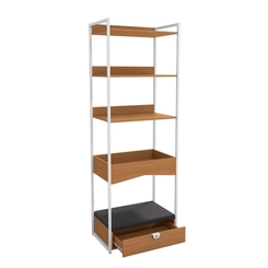Estante Kappesberg PET LI059 Canela/Branco SE