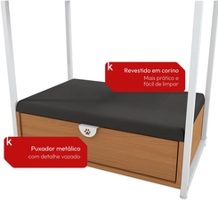 Estante Kappesberg PET LI059 Canela/Branco SE