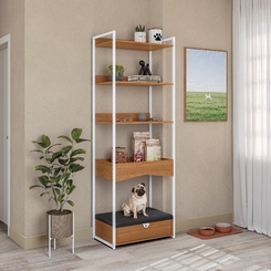 Estante Kappesberg PET LI059 Canela/Branco SE