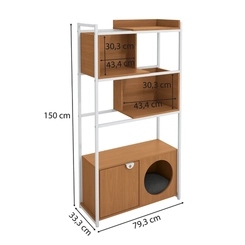 Estante Kappesberg PET LI060 Canela/Branco SE